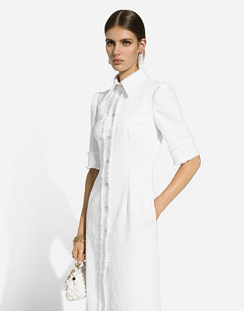Colestore Dolce & Gabbana Cotton Raschel Tweed Calf-length Dress