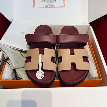 Colestore Hermes Chypre sandal Beige Perlino / Rouge H