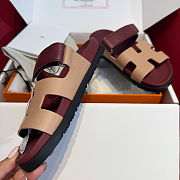Colestore Hermes Chypre sandal Beige Perlino / Rouge H - 5