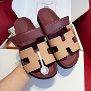 Colestore Hermes Chypre sandal Beige Perlino / Rouge H - 4