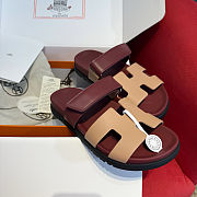 Colestore Hermes Chypre sandal Beige Perlino / Rouge H - 3
