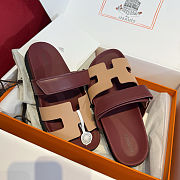 Colestore Hermes Chypre sandal Beige Perlino / Rouge H - 2