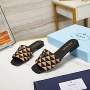 Colestore Prada Embroidered Fabric Slides Beige/Black - 4