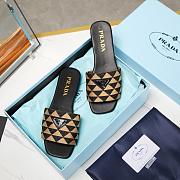 Colestore Prada Embroidered Fabric Slides Beige/Black - 3