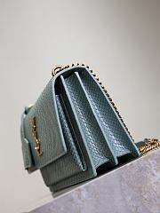 Colestore YSL Saint Laurent Sunset Small Shoulder Bag Blue 22x8x16cm - 6