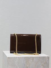 Colestore YSL Saint Laurent Small Kate Chocolate Patent Leather 24x14.5x5cm - 6