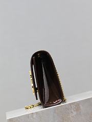 Colestore YSL Saint Laurent Small Kate Chocolate Patent Leather 24x14.5x5cm - 5