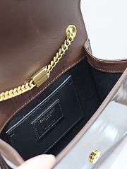 Colestore YSL Saint Laurent Small Kate Chocolate Patent Leather 20x13.5x5.5cm - 5