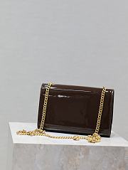 Colestore YSL Saint Laurent Small Kate Chocolate Patent Leather 20x13.5x5.5cm - 6
