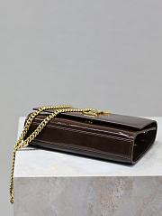Colestore YSL Saint Laurent Small Kate Chocolate Patent Leather 20x13.5x5.5cm - 3