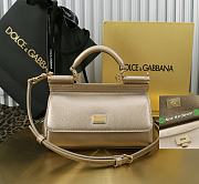 Colestore Dolce & Gabbana Sicily Gold Tone Handbag 18x11x6cm - 1