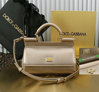 Colestore Dolce & Gabbana Sicily Gold Tone Handbag 18x11x6cm
