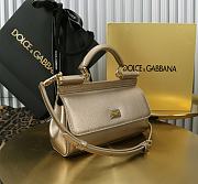 Colestore Dolce & Gabbana Sicily Gold Tone Handbag 18x11x6cm - 5