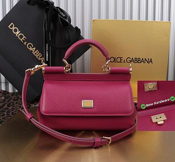 Colestore Dolce & Gabbana Sicily Pink Handbag 18x11x6cm
