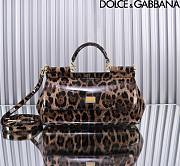 Colestore Dolce & Gabbana Sicily Leopard Print Patent Leather 29x18x12cm - 1