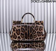Colestore Dolce & Gabbana Sicily Leopard Print Patent Leather 29x18x12cm - 4
