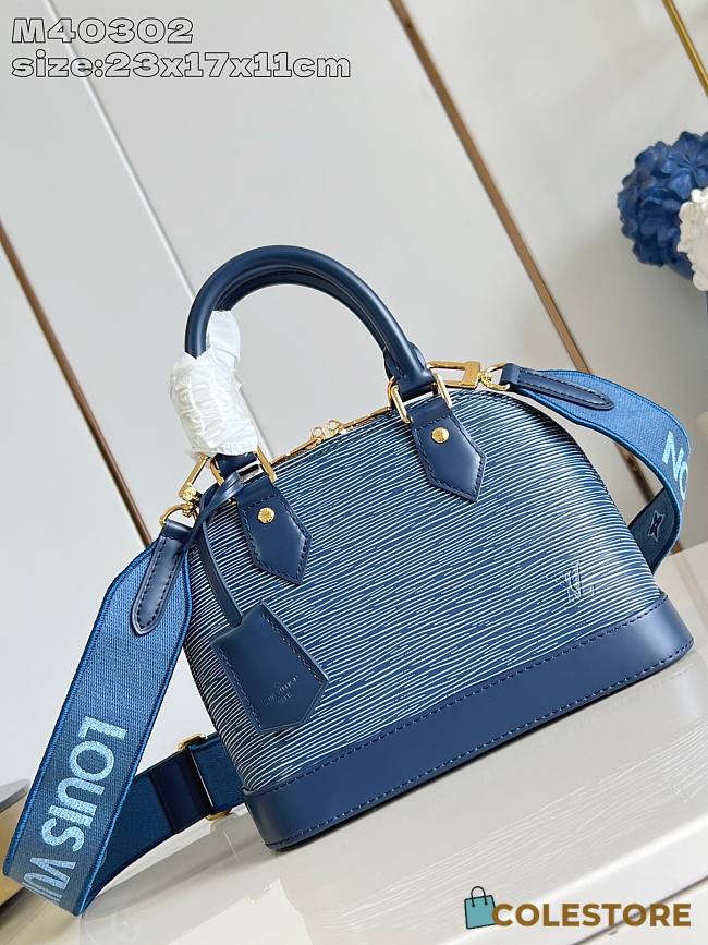 Colestore Louis Vuitton Alma BB Denim Blue 23.5 x 17.5 x 11.5 cm - 1