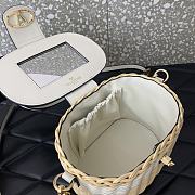 Colestore Valentino Garavani Vlogo Signature Wicker Vanity Bag White 19x13.5x13cm - 6