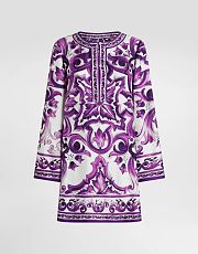 Colestore Dolce & Gabbana Majolica-print twill dress in Multicolor  - 1