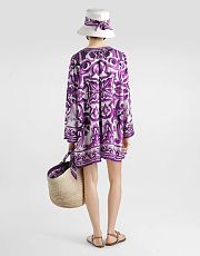 Colestore Dolce & Gabbana Majolica-print twill dress in Multicolor  - 4