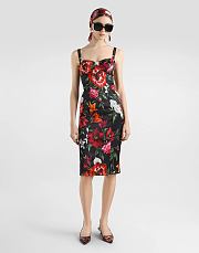 Colestore Dolce & Gabbana Flower-print satin dress in Print - 4