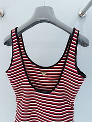 Colestore Prada Black/Red Striped Interlock Jersey One-piece Swimsuit/Bikini  - 5