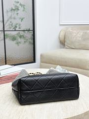 Colestore Chanel Shopping bag, Suede calfskin, Shiny lambskin & Gold-tone metal, Gray & Black 33x29x11cm - 5
