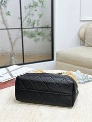 Colestore Chanel Shopping bag, Suede calfskin, Shiny lambskin & Gold-tone metal, Beige & Black 33x29x11cm - 6