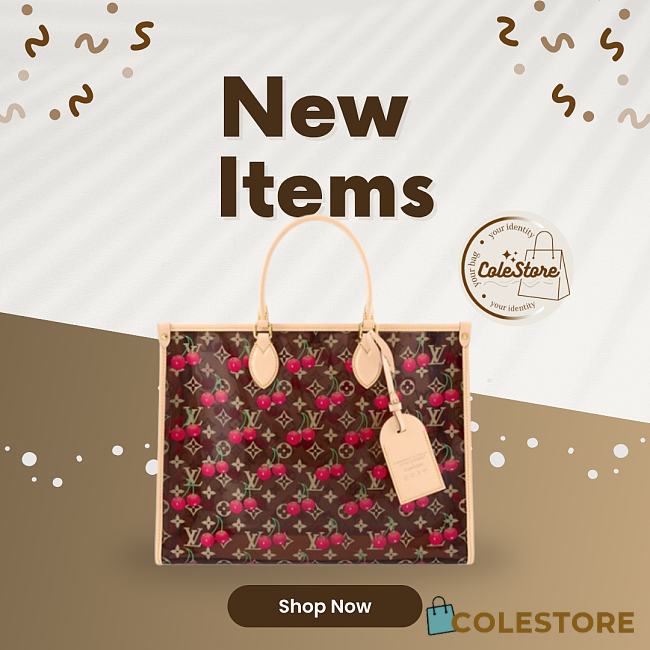 Colestore Louis Vuitton LV x TM Borsa OnTheGo GM Motivo Monogram Cherry trasparente 41x19x34cm - 1