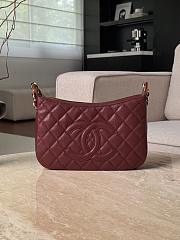 Colestore Chanel CC Quilted Caviar Shoulder Bag Burgundy Leather 29x21.5x9cm - 1