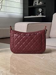 Colestore Chanel CC Quilted Caviar Shoulder Bag Burgundy Leather 29x21.5x9cm - 5
