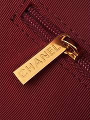 Colestore Chanel CC Quilted Caviar Shoulder Bag Burgundy Leather 29x21.5x9cm - 3