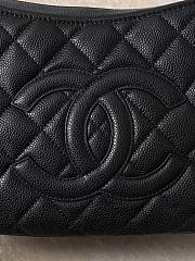 Colestore Chanel CC Quilted Caviar Shoulder Bag Black Leather 29x21.5x9cm - 6