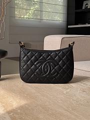 Colestore Chanel CC Quilted Caviar Shoulder Bag Black Leather 29x21.5x9cm - 2
