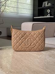 Colestore Chanel CC Quilted Caviar Shoulder Bag Beige Leather 29x21.5x9cm - 6