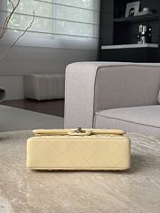 Colestore Chanel Buttercream Yellow Lambskin Quilted Classic Flap Medium Light Gold Hardware 23x14.5x6cm - 5