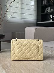 Colestore Chanel Buttercream Yellow Lambskin Quilted Classic Flap Medium Light Gold Hardware 23x14.5x6cm - 3