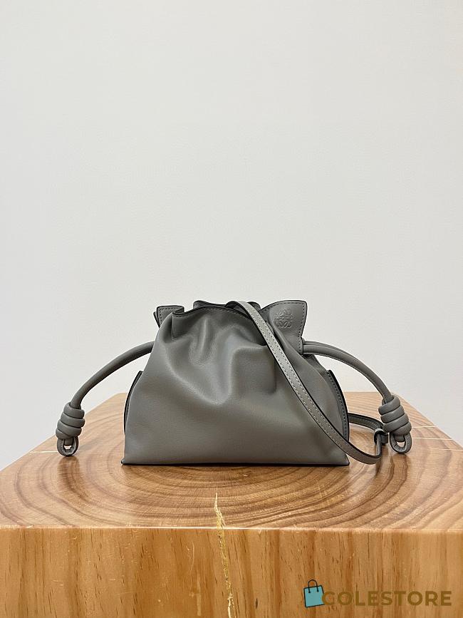 Colestore Loewe Flamenco Clutch Mini Bag in Stone Grey 23x18x9cm - 1