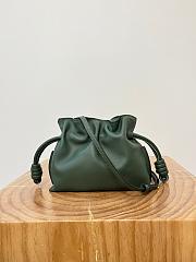 Colestore Loewe Flamenco Clutch Mini Bag in Dark Green 23x18x9cm - 3