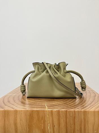 Colestore Loewe Flamenco Clutch Mini Bag in Dusty Olive 23x18x9cm