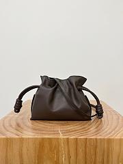 Colestore Loewe Flamenco Clutch Mini Bag in Dark Chocolate 23x18x9cm - 4