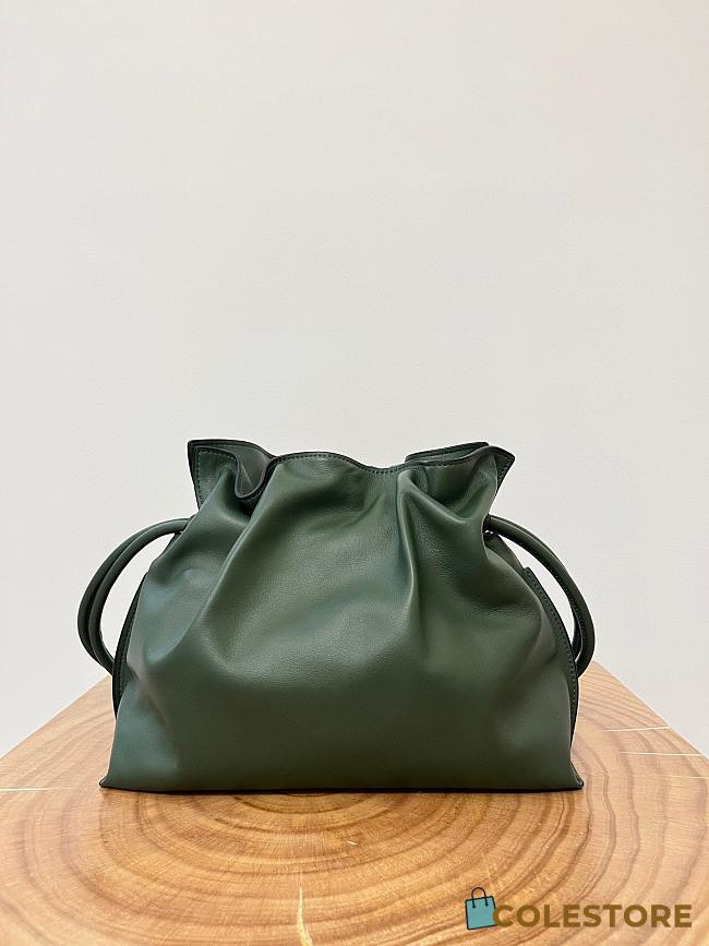 Colestore Loewe Flamenco Clutch Bag in Dark Green 30x24.5x10.5cm - 1