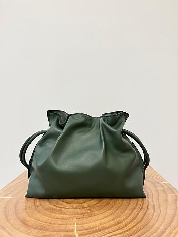 Colestore Loewe Flamenco Clutch Bag in Dark Green 30x24.5x10.5cm