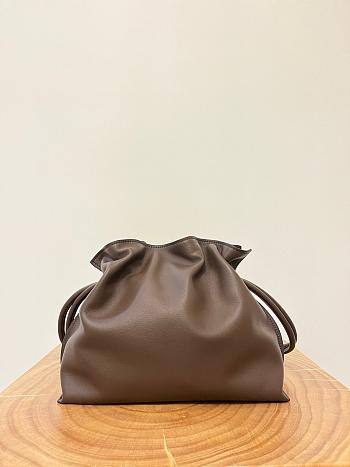 Colestore Loewe Flamenco Clutch Bag in Dark Chocolate 30x24.5x10.5cm