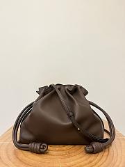 Colestore Loewe Flamenco Clutch Bag in Dark Chocolate 30x24.5x10.5cm - 3