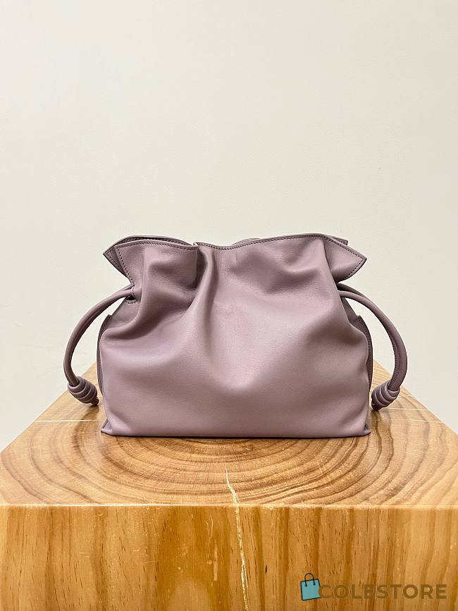 Colestore Loewe Flamenco Clutch Bag in Dusty Lilac 30x24.5x10.5cm - 1