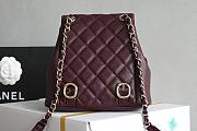 Colestore Chanel Triple Backpack Burgundy Caviar 17.5x16.5x10cm - 6