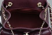 Colestore Chanel Triple Backpack Burgundy Caviar 17.5x16.5x10cm - 4