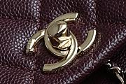 Colestore Chanel Triple Backpack Burgundy Caviar 17.5x16.5x10cm - 2