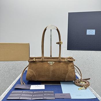Colestore Prada Lus Solf Suede Brown Bag 32x15x13cm